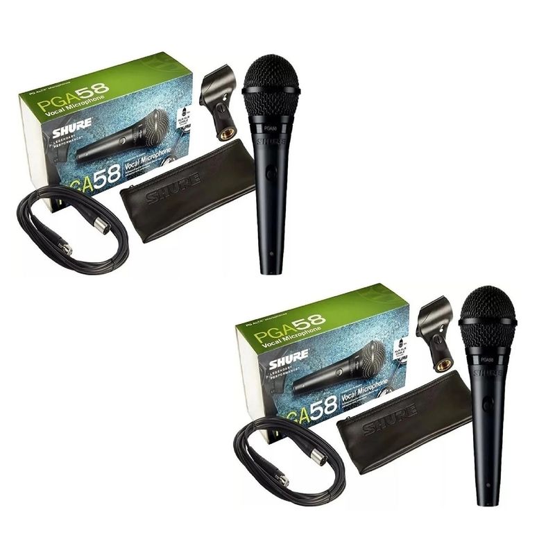 SHURE - Microfonos Shure PGA58-XLR Kit X 2 Unidades