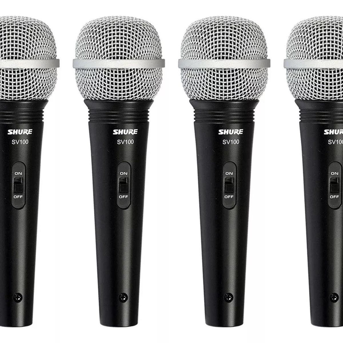 SHURE - Micrófono Shure Sv100 Dinámico Kit X 4 Unidades