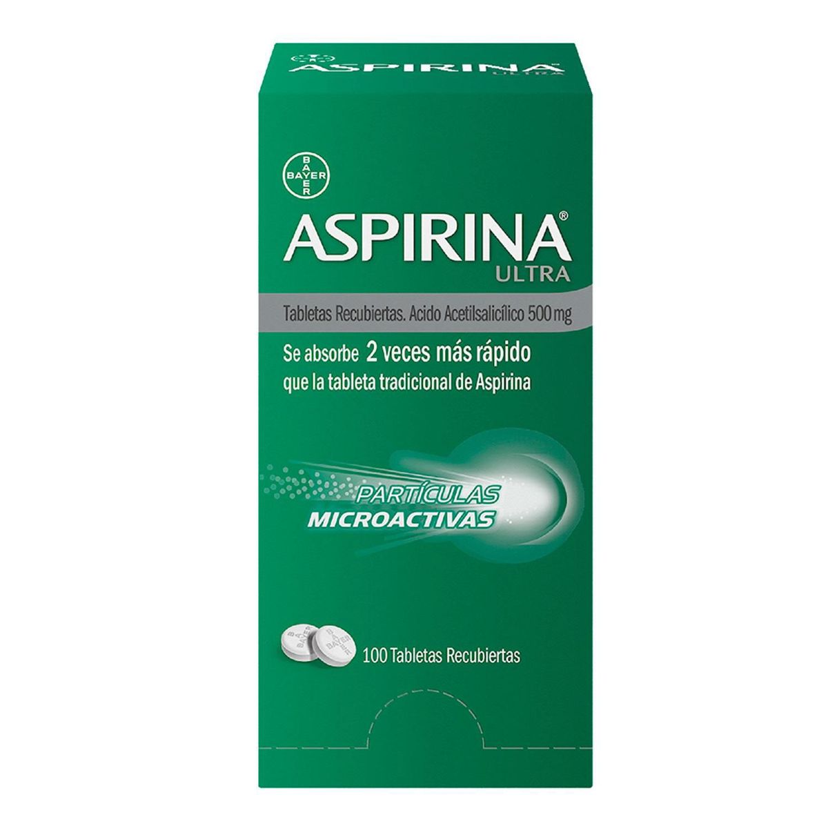 BAYER - Aspirina Ultra 500mg X 100