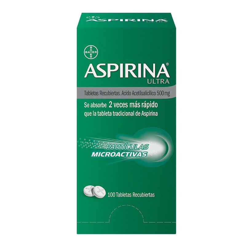 BAYER - Aspirina Ultra 500mg X 100_.