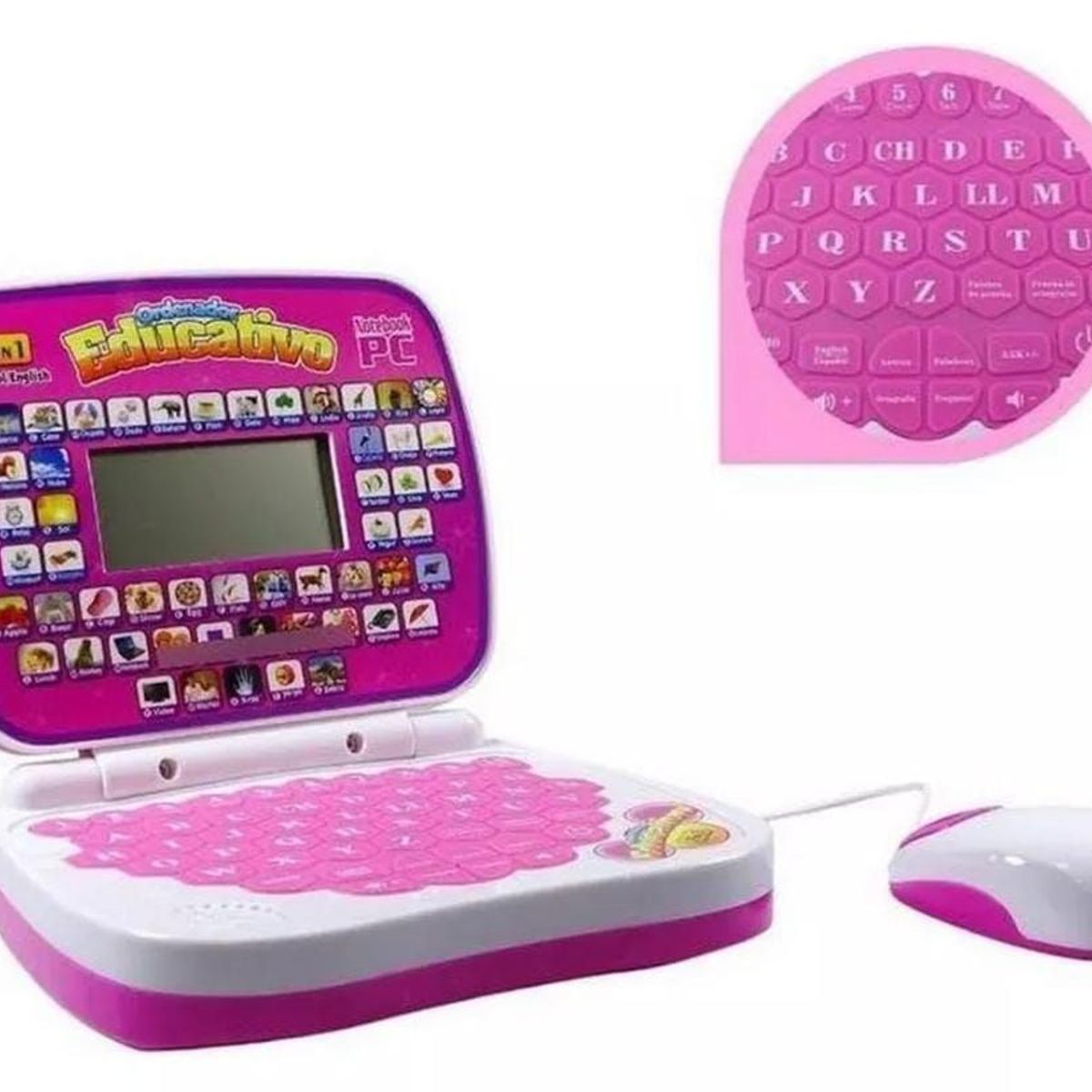 INFANTILES CAJUROMIX - COMPUTADOR DIDACTICO MINI LAPTO INGLES-ESPAÑOL