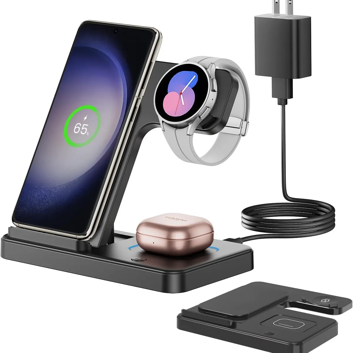 GENERICO - Estación De Carga Inalámbrica para Samsung Galaxy Celular Watch Buds