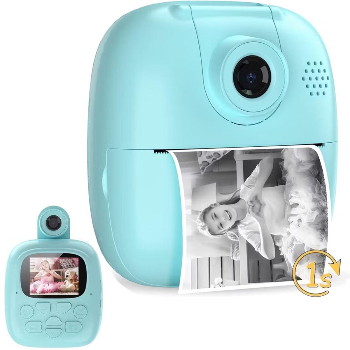 ONE PIXEL - Cámara Instantanea Infantil 1080p Hd Fotografia Y Video A18