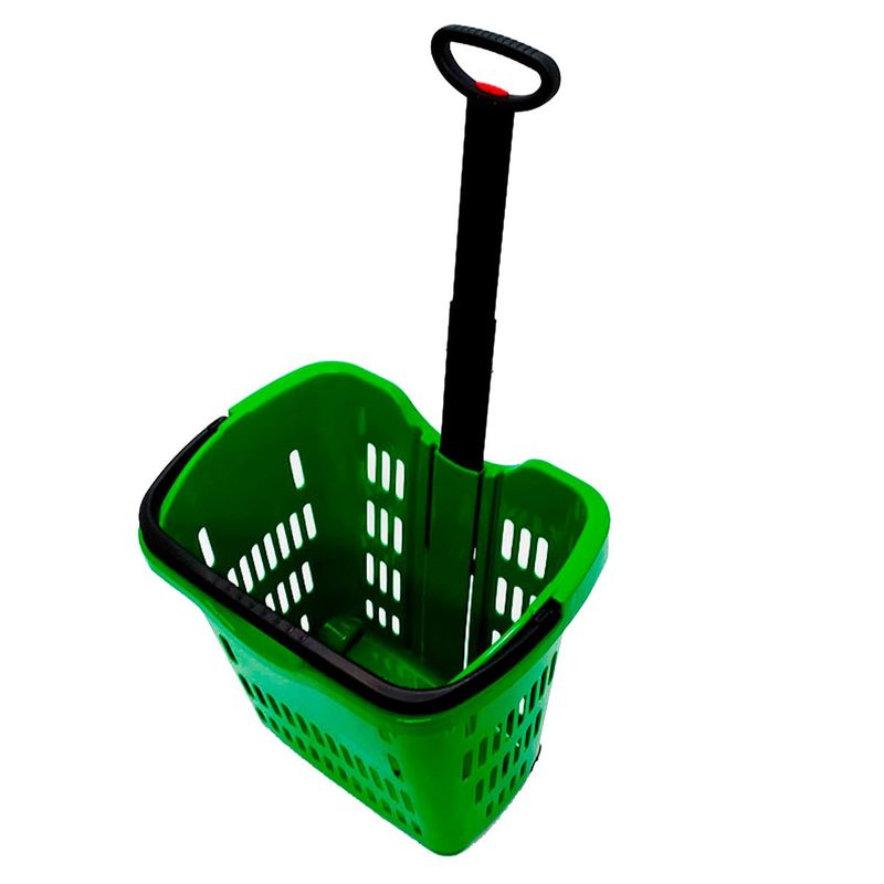 GENERICO - Carro canasta para mercado plástico 2 ruedas.