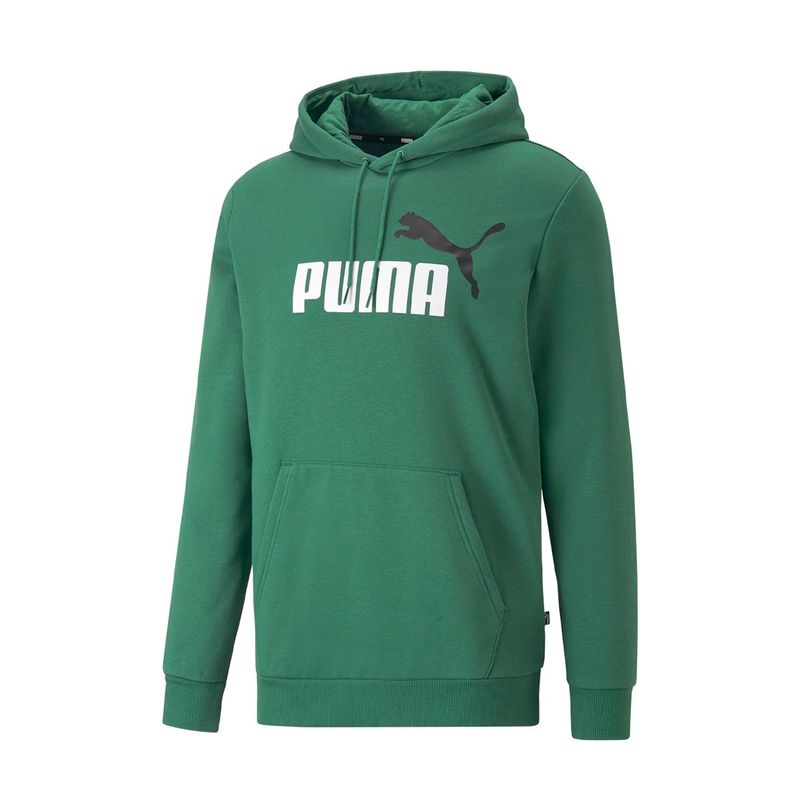 PUMA - Hoodie para Hombre Logo Essentials  DARK GREEN 586764-37.