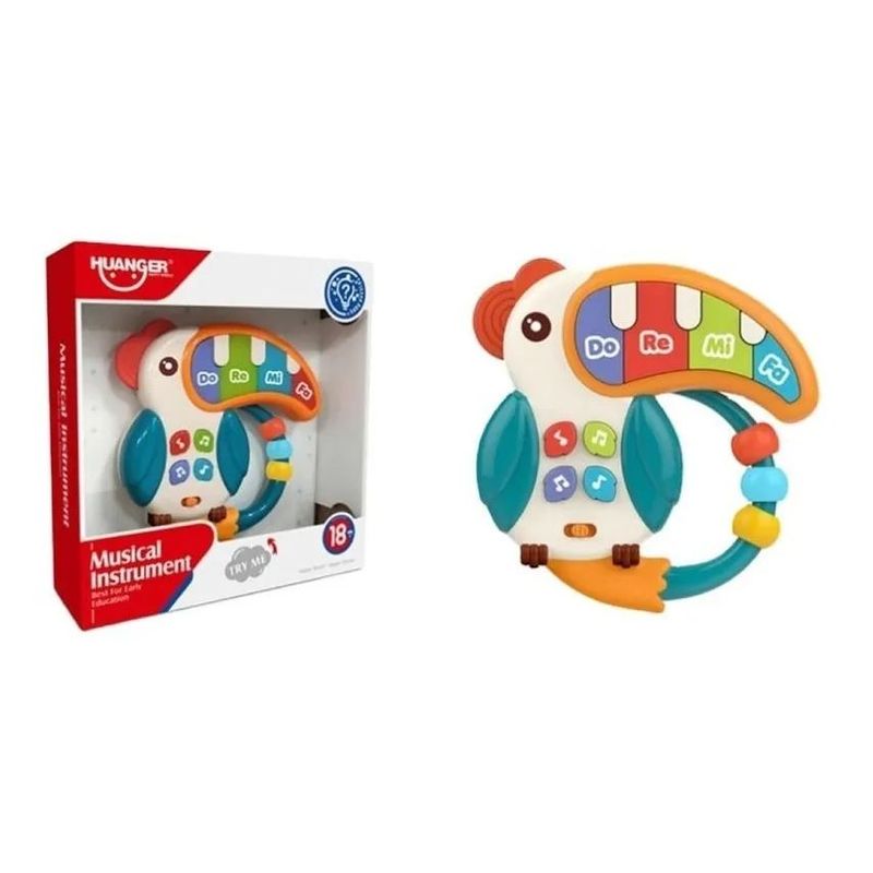 JUGUETERIA EXPRESS - Piano Tucan Musical Didactico Bebe Con Luces Y Actividades