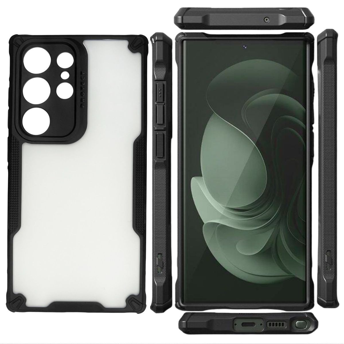 GENERICO - Funda Estuche Case Textura Humo Compatible Samsung S23 Ultra Negro