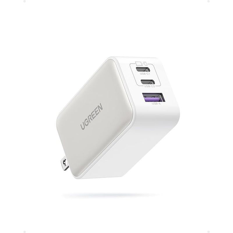 GENERICO - Cargador Ugreen 65w Pd Usb-cx3 Usb-a Carga Rápida BLANCO