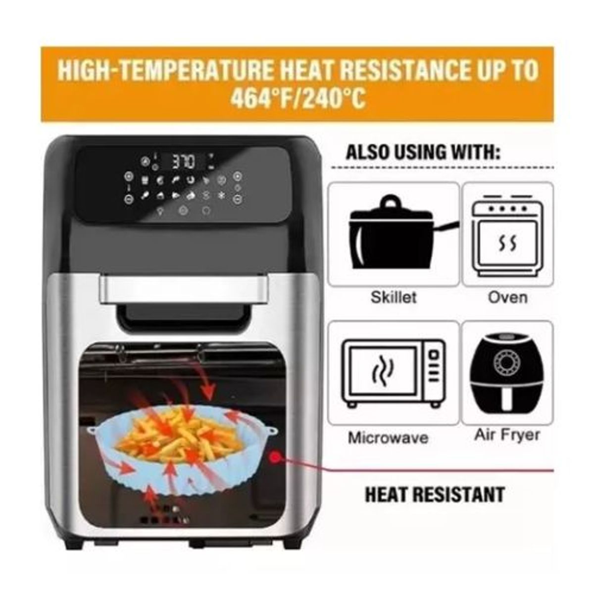 AFM - Molde En Silicona Protector Para Air Fryer Freidora De Aire