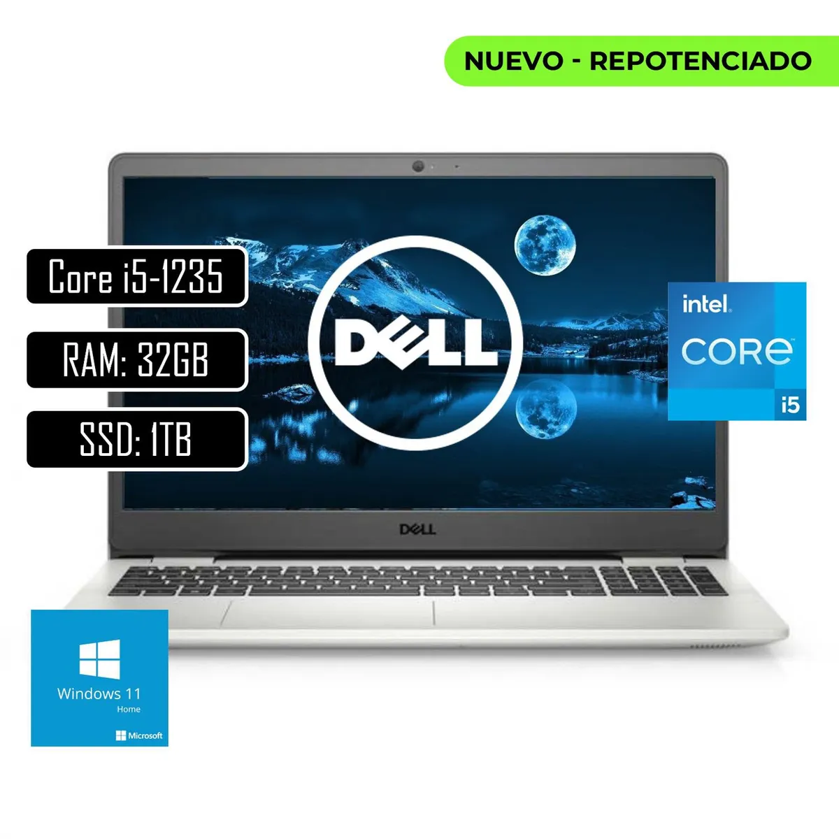 DELL - Portatil Dell 15 Intel Core i5-1334U Ram 32GB Disco SSD 1Tera 15.6" FHD