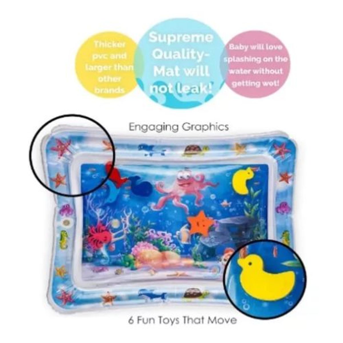 AFM - Colchoneta Tapete Agua De Bebés Estimulación Para Niños