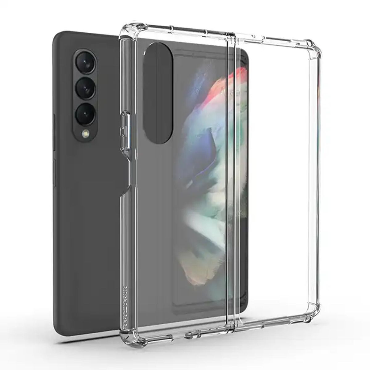 GENERICO - Funda Transparente Reforzado Compatible Con Samsung Z Fold 4