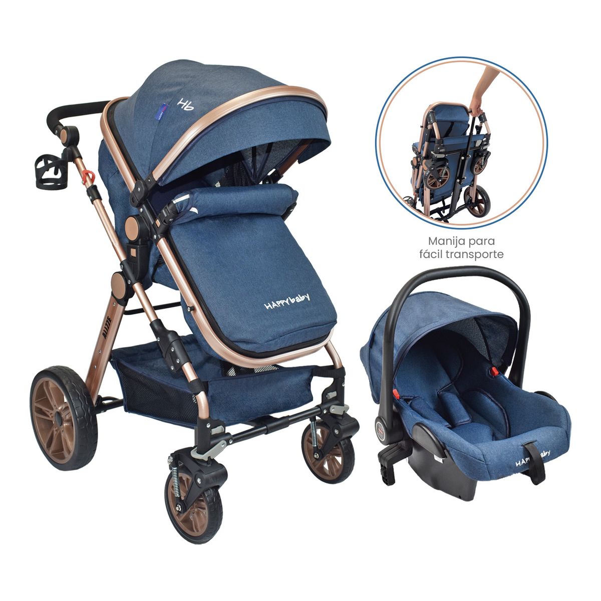 HAPPY BABY - Coche de paseo Happy Baby Travel System Alizze Azul