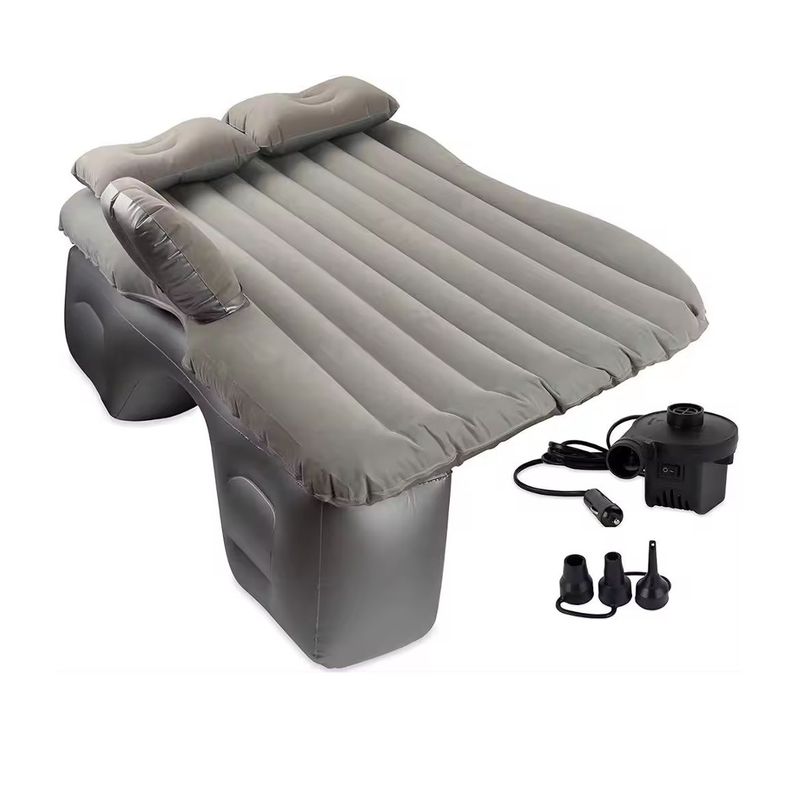 KIDSHOP - Colchon Inflable Para Carro Automovil Cama De Aire Viajes Gris