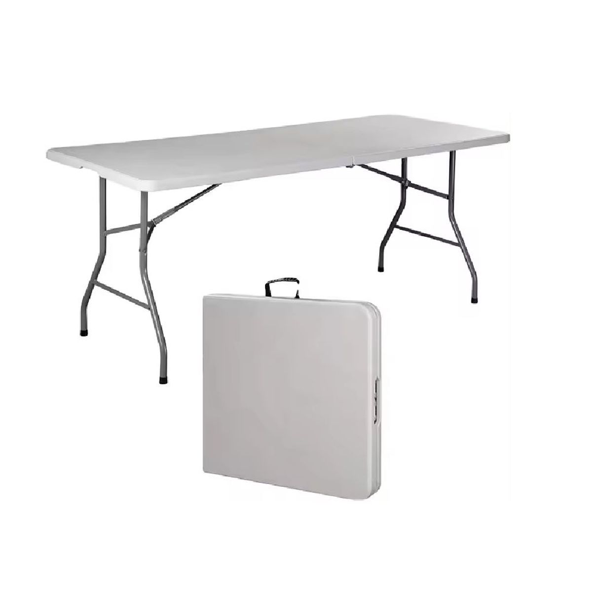 KIDSHOP - Mesa Portafolio Plegable 180cm Resistente Exterior Jardin_.