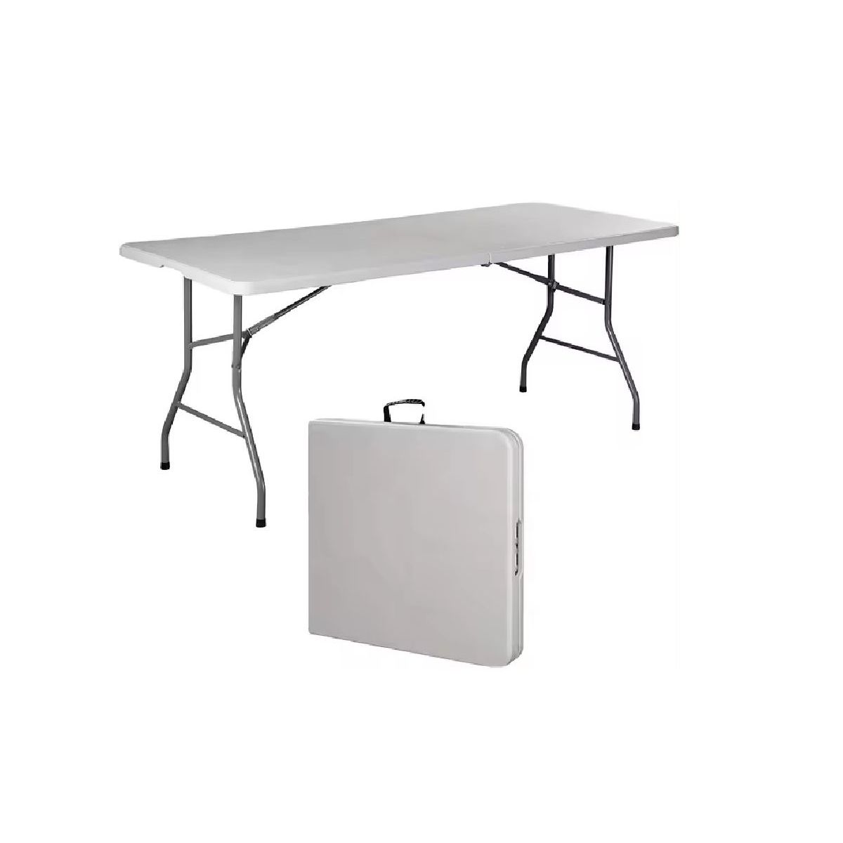 KIDSHOP - Mesa Portafolio Plegable 180cm Resistente Exterior Jardin_.