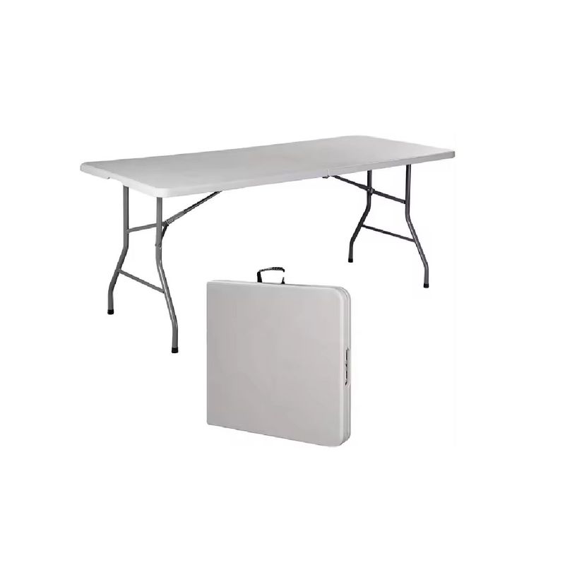 KIDSHOP - Mesa Portafolio Plegable 180cm Resistente Exterior Jardin-