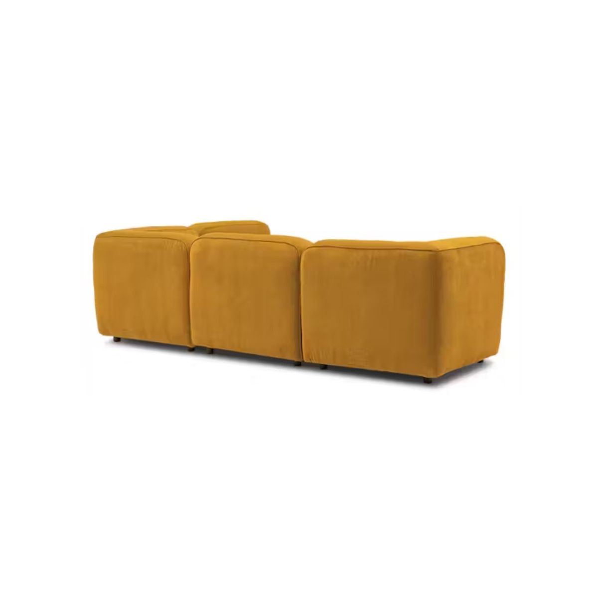 DELUXE FURNITURE - Sofá con banqueta Bocelli 4 puestos Amarillo tela pet friendly 260x85x75