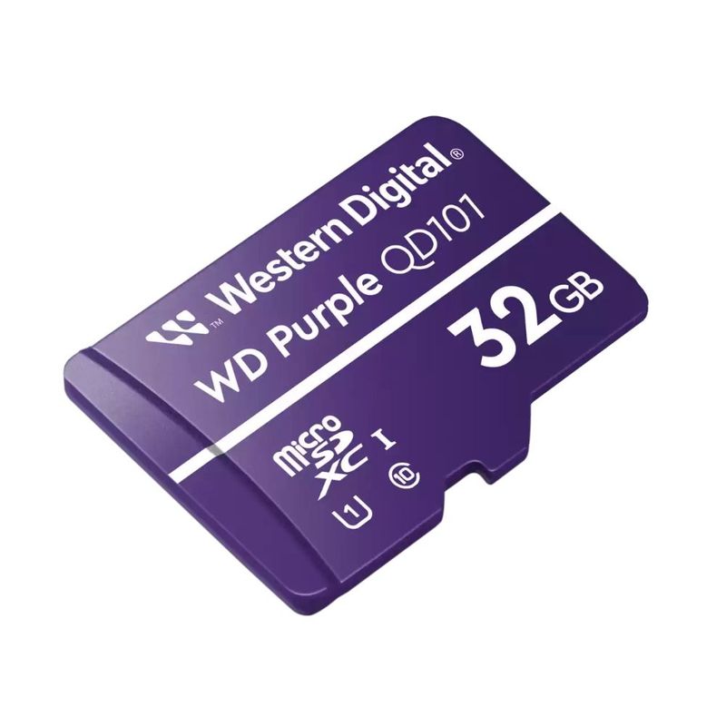 WESTERN DIGITAL - Memoria microSD Western Digital 32GB cámaras seguridad 247