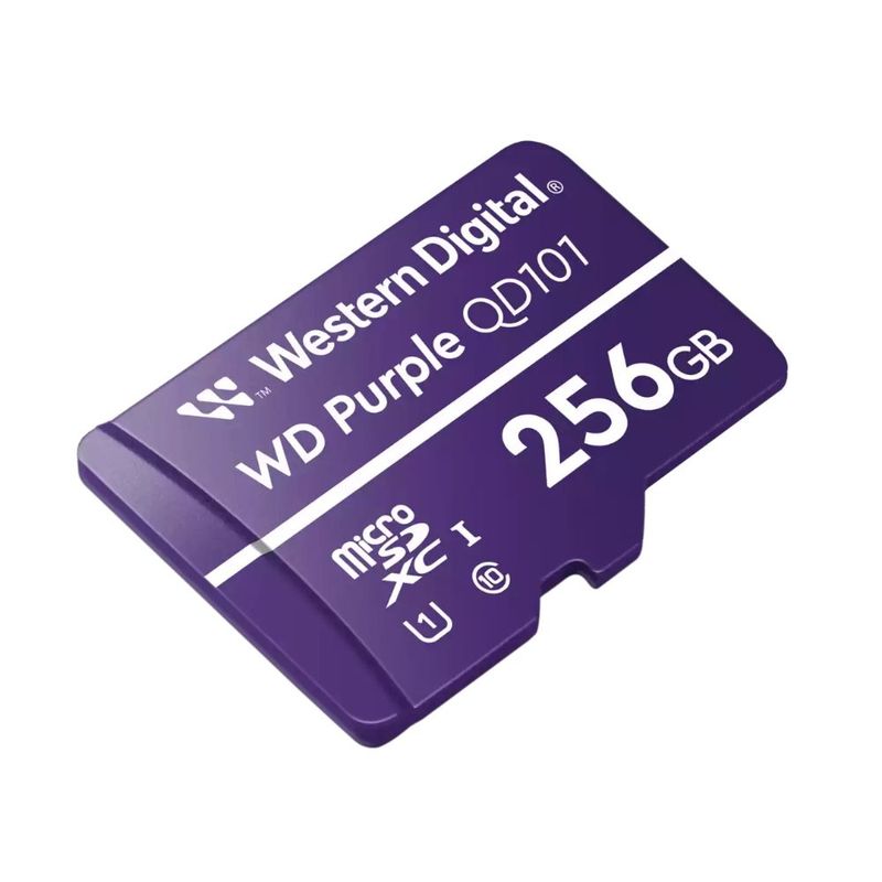 WESTERN DIGITAL - Memoria microSD Western Digital 256GB cámaras seguridad 247