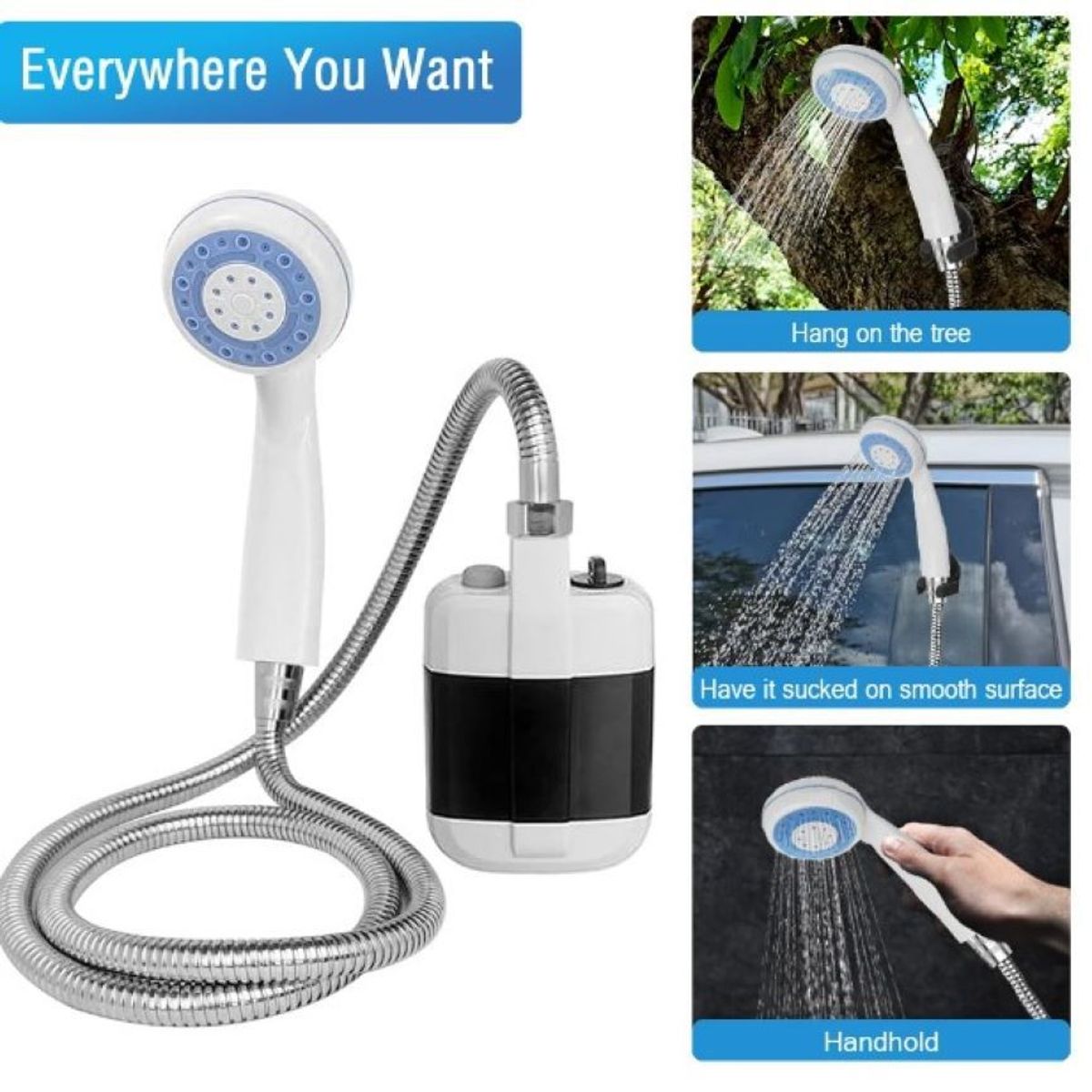 ZHOPI CO - Ducha Portatil Para Exteriores E Interiores Recargable Baño