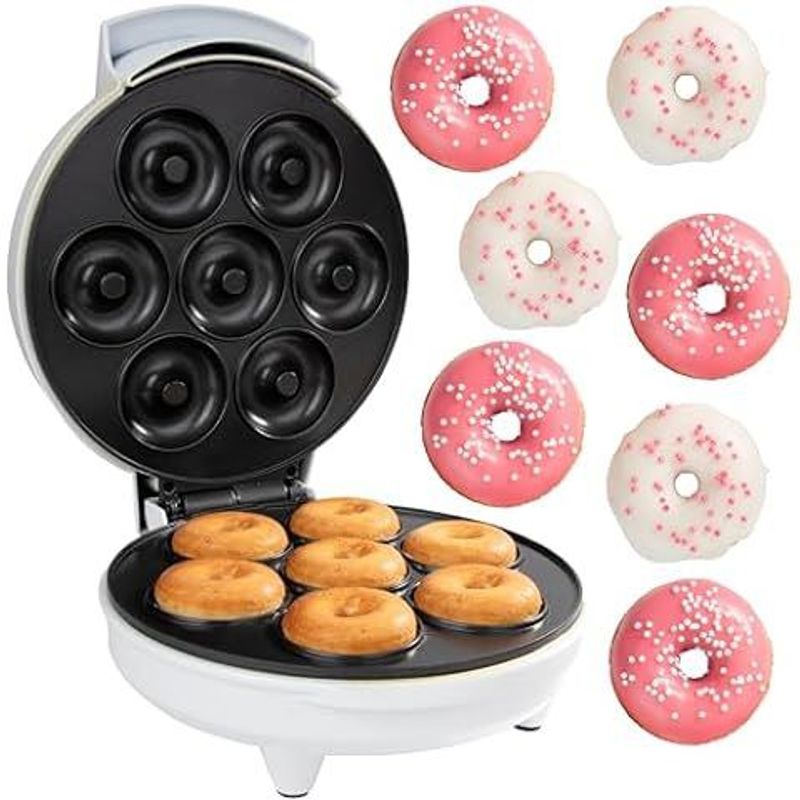 GENERICO - Maquina Para Mini Donas 7 Donitas En 1 blanca
