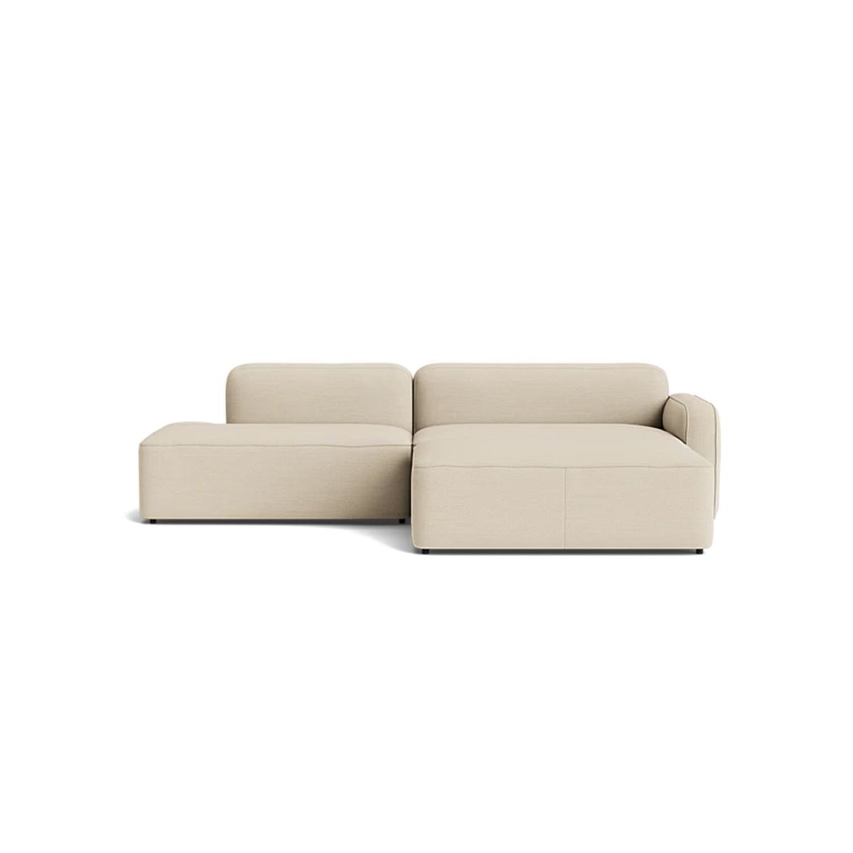 DELUXE FURNITURE - Sofá en L Derecho Sky tela anti fluidos Beige 220x95x75