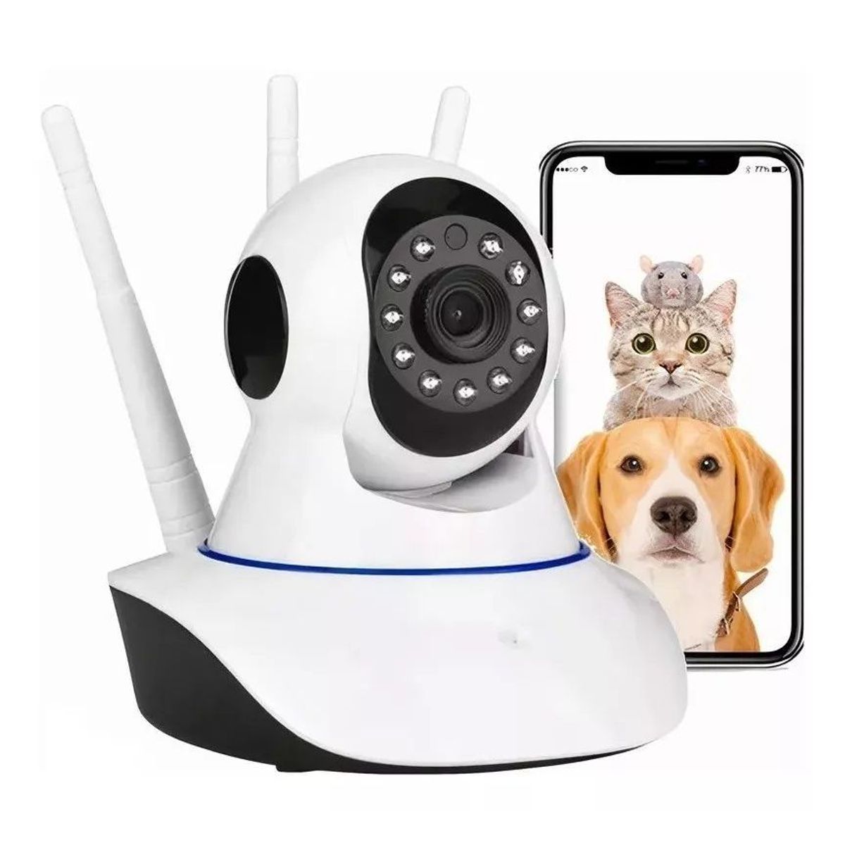 AWEI - Cámara Seguridad 360 Robótica Wifi  Vision Nocturna IP NO INCLUYE SD