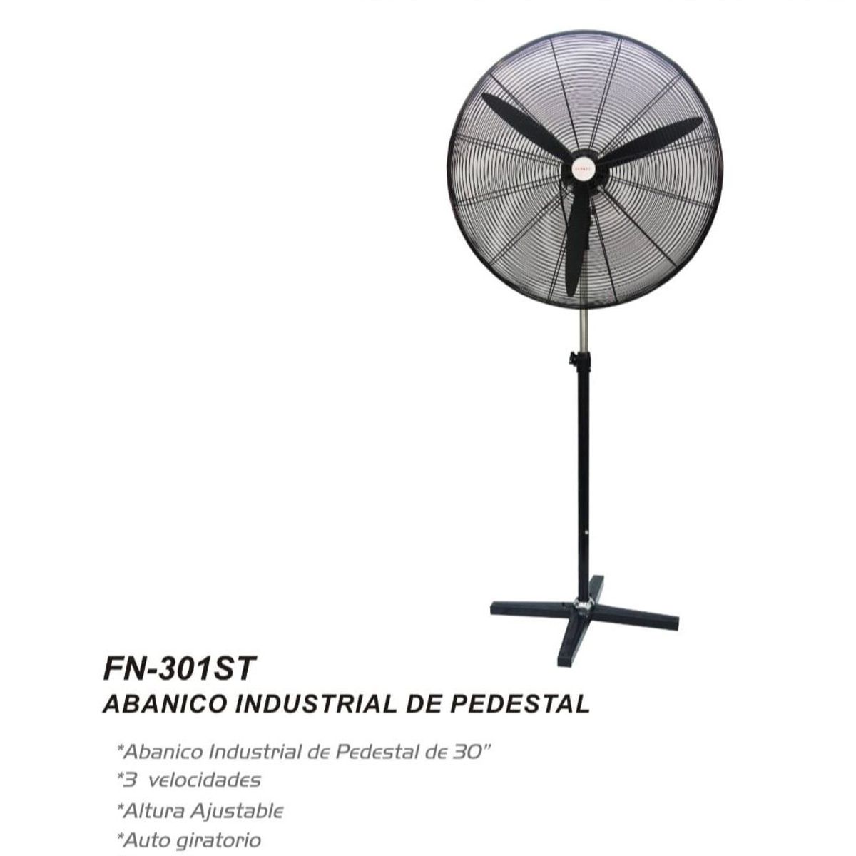 SANKEY - Ventilador Industrial de Pie 280W de Alta Potencia 30 Pulg Sankey