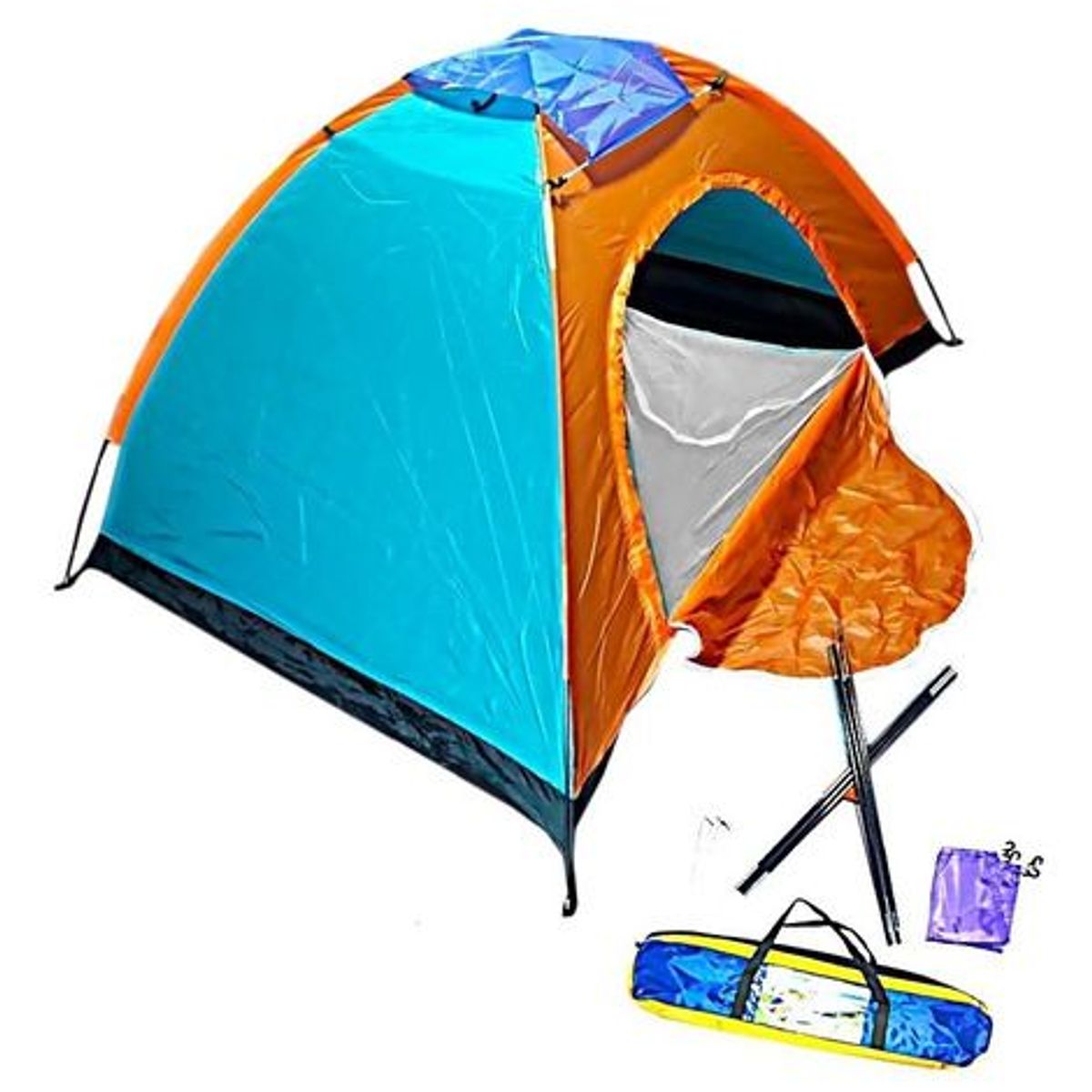 GENERICO - Camping Lona Gruesa Aluminio Doble Capa Carpa Para 4 Persona