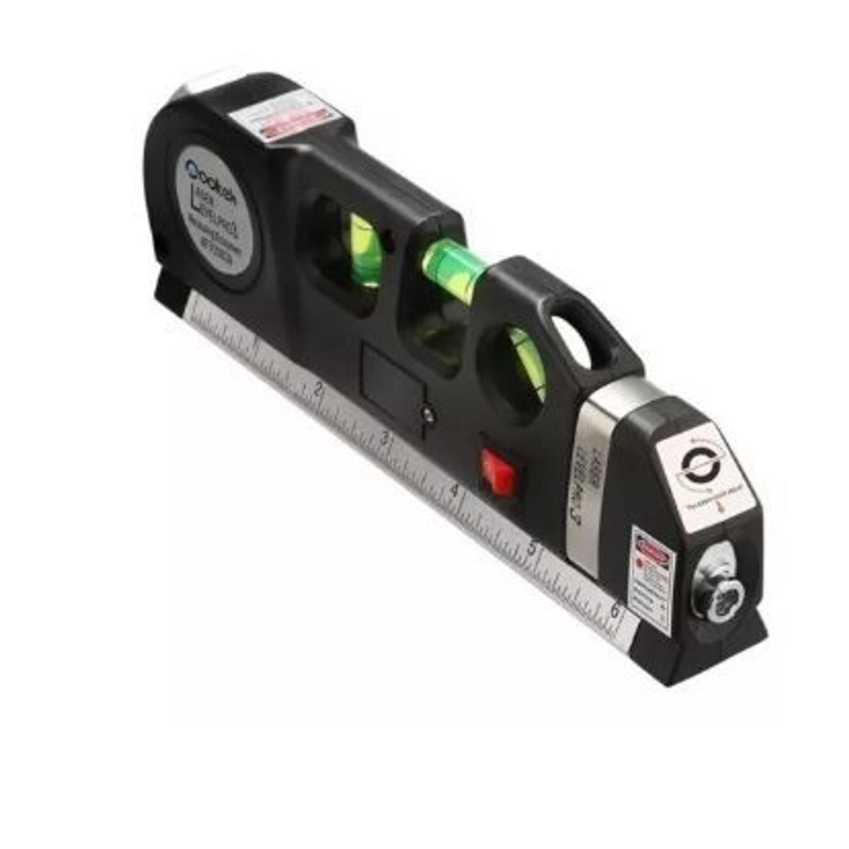 AMERICO SHOP - Nivel Laser 3 Burbujas Cinta Metrica Regla Cruz Horizontal Vertical