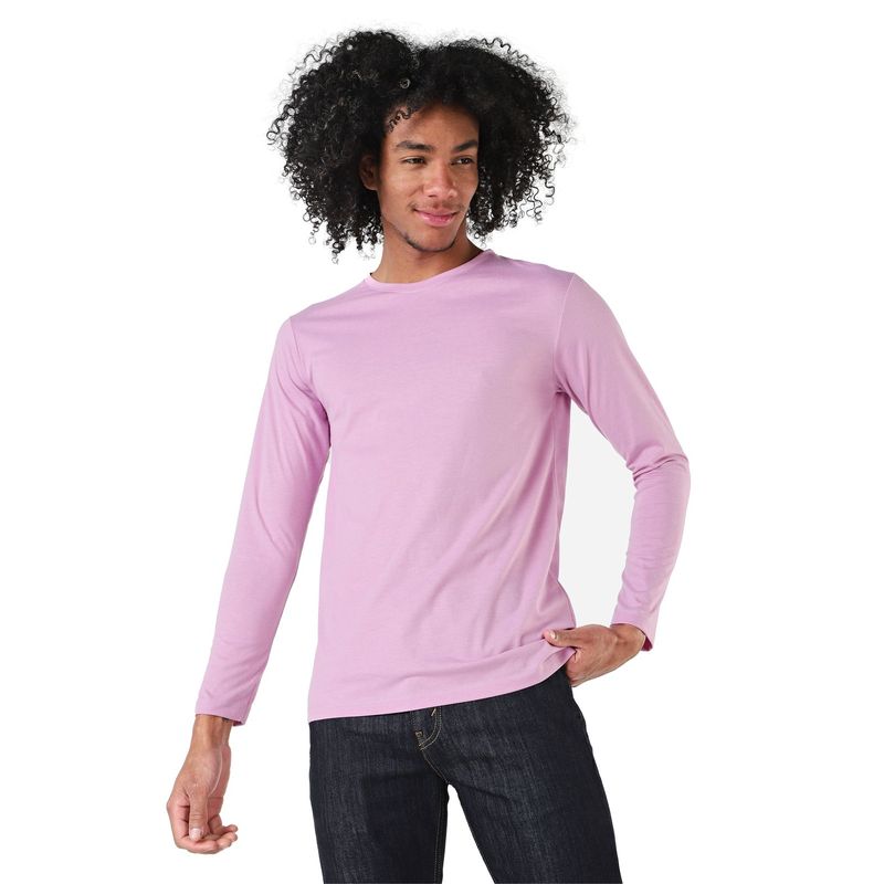 MANPOTSHERD - Camiseta Manga Larga Hombre Lila Manpotsherd_.