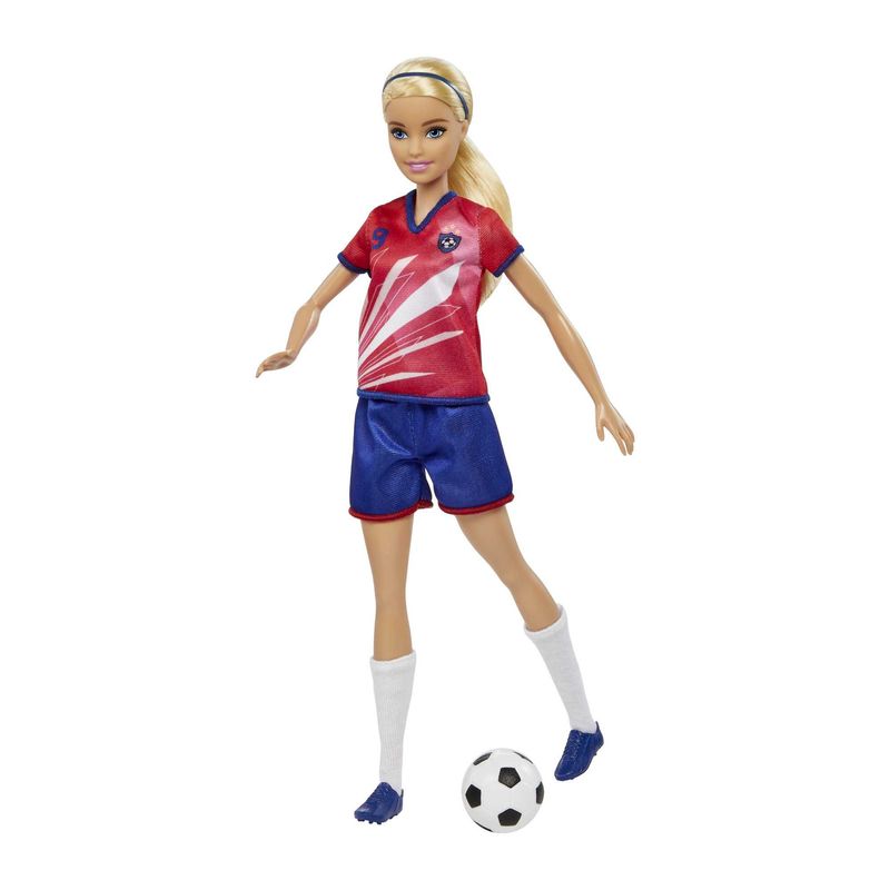 BARBIE - Barbie Profesiones Jugadora De Fútbol Playera Roja