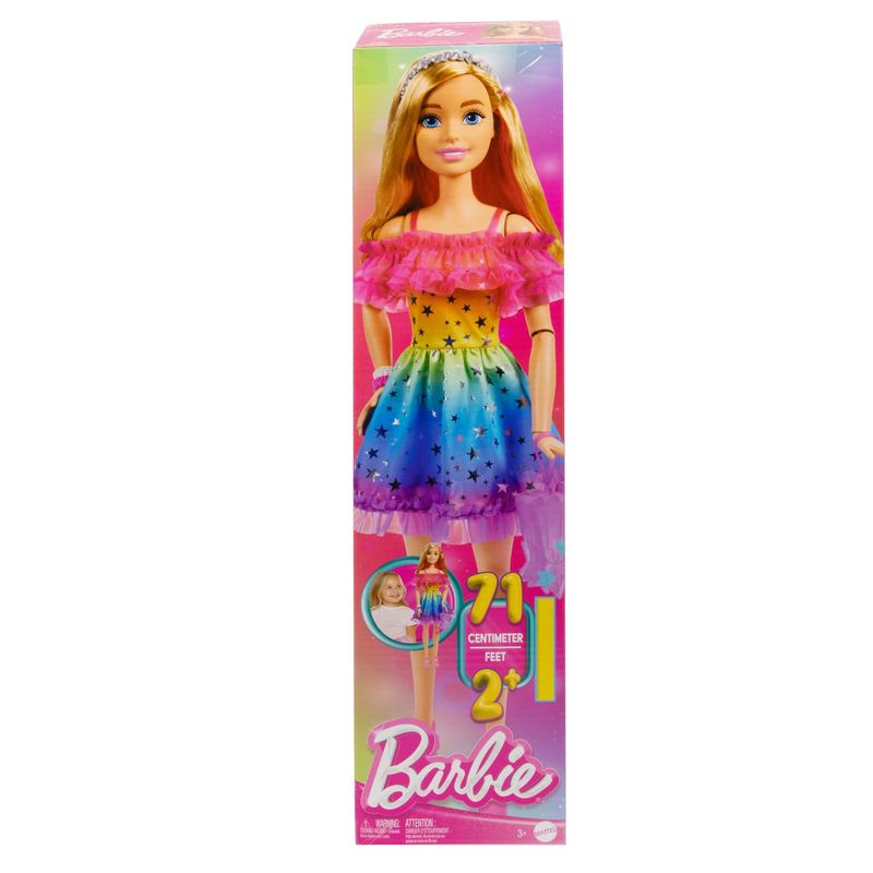 BARBIE - Muñeca Barbie Arcoíris Cabello Rubio 71 Cm