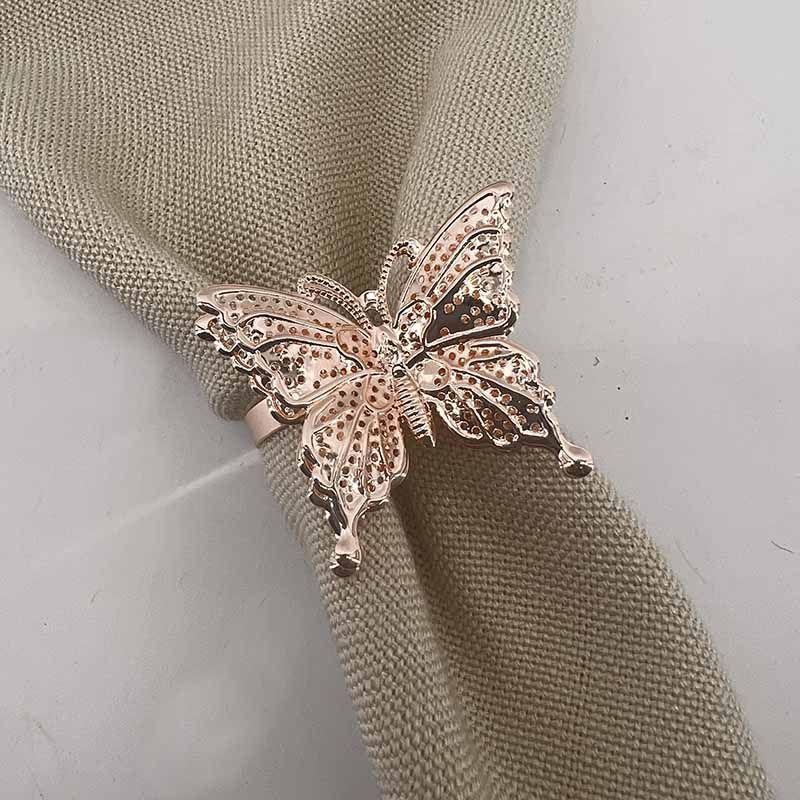 BURICA - SERVILLETERO X4 45X4CM MARIPOSA ROSE GO