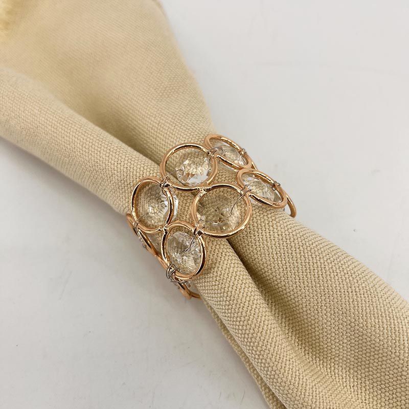 BURICA - SERVILLETERO SET X4 DIAMANTES DORADOS