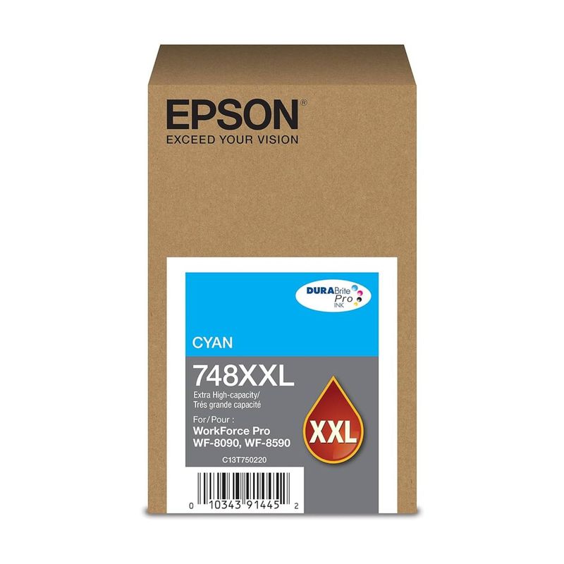 EPSON - Cartucho Tinta EPSON 748XXL cyan wf-6090-wf-6590 69ml