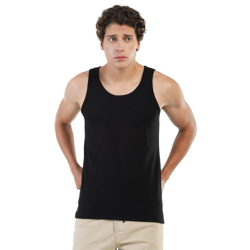 MANPOTSHERD - Camisilla Hombre Negro Manpotsherd