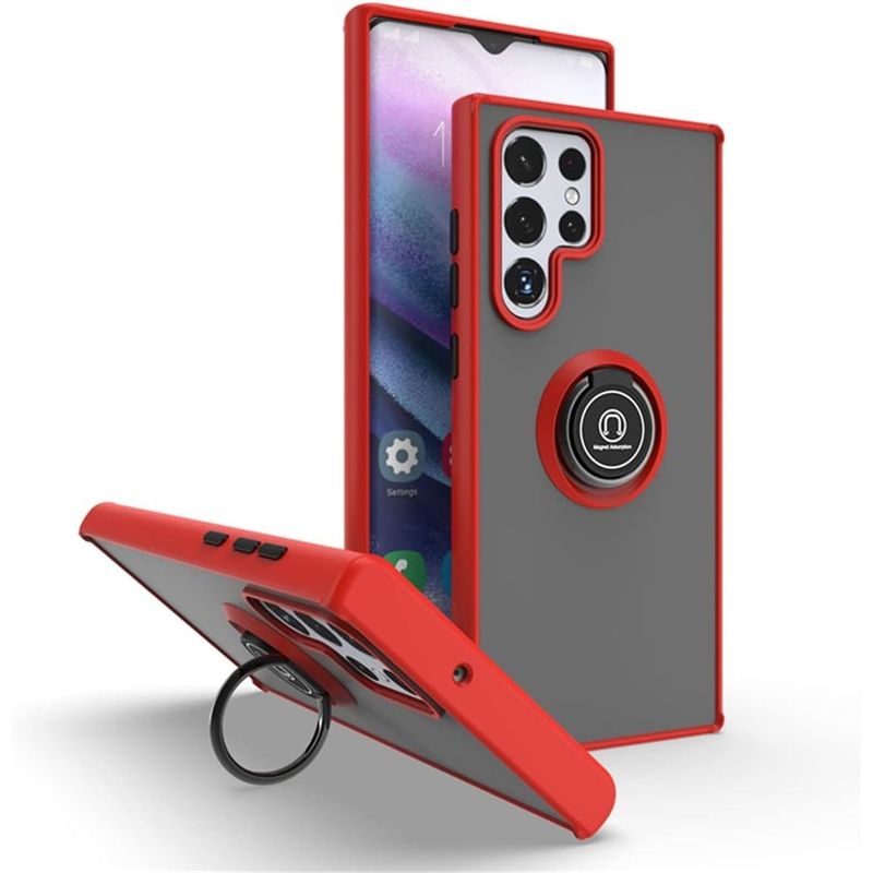GENERICO - Funda Estuche Anti Golpes Mate Compatible Samsung S22 Ultra Rojo