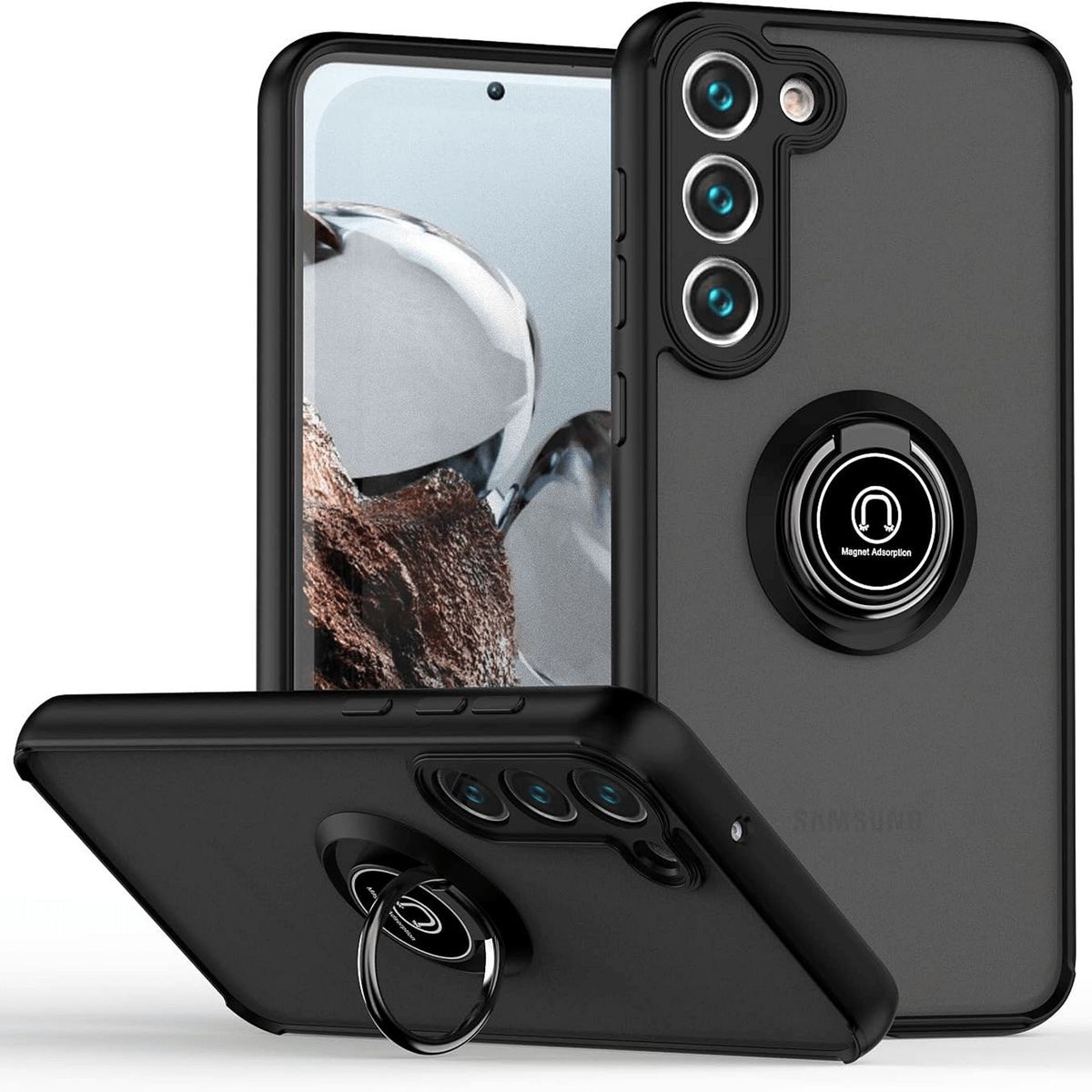 GENERICO - Funda Estuche Anti Golpes Mate Compatible Samsung S21 FE Negro