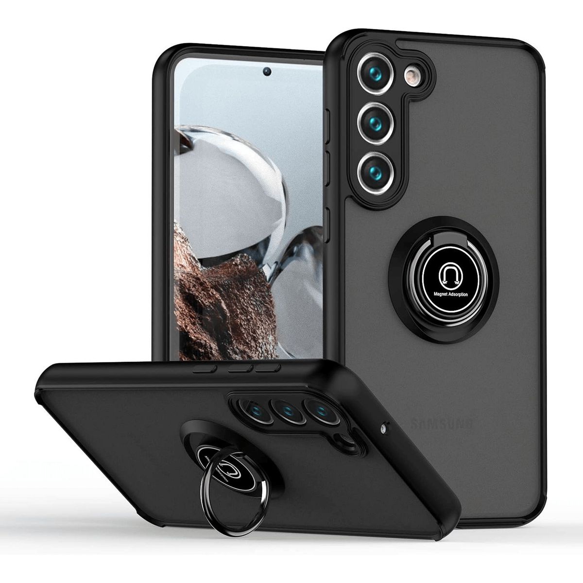 GENERICO - Funda Estuche Anti Golpes Mate Compatible Samsung S21 FE Negro