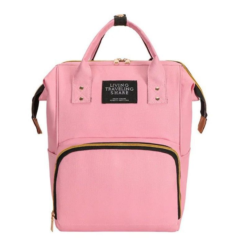 GENERICO - Pañalera Multinfuncional Bebe Mochila Morral Bolso Rosa