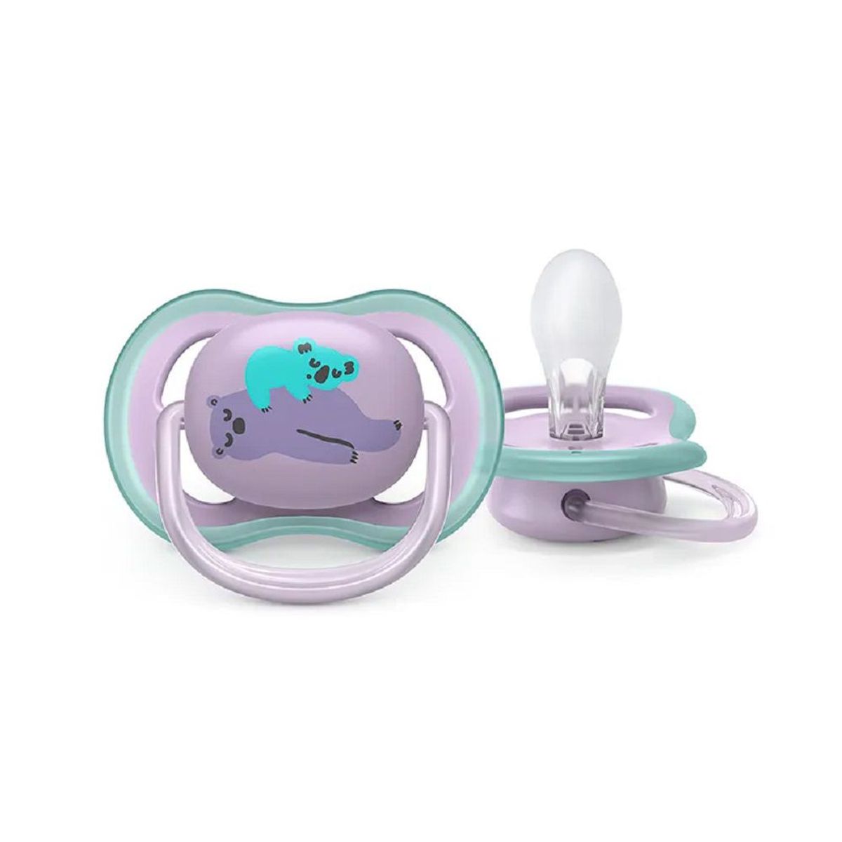 AVENT - Chupo Avent Bebe Entretenedor Ultra Soft 6-18 m x 2 Gato Oso