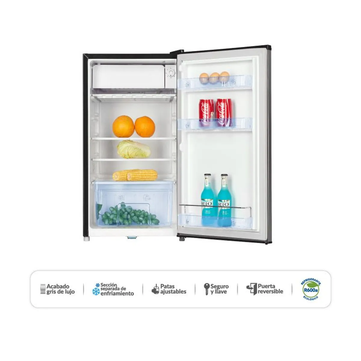 HYUNDAI - Minibar Hyundai Hyrf91s 1 Puerta 91 Litros