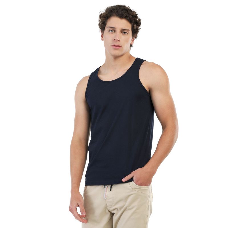 MANPOTSHERD - Camisilla Hombre Azul Oscuro Manpotsherd_.