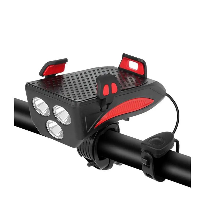 GENERICO - Holder 4 En 1 Bicicletas ( Power Bank, Linterna Y Pito)