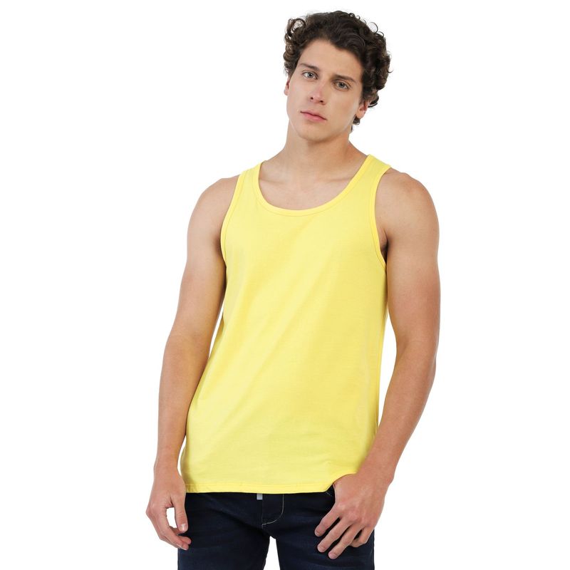 MANPOTSHERD - Camisilla Hombre Amarillo Manpotsherd