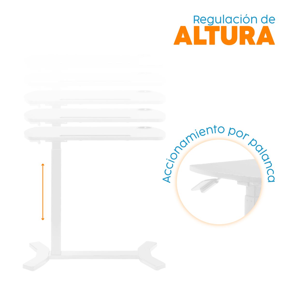 BONNO - Escritorio Regulable Laptop Blanco Bonno
