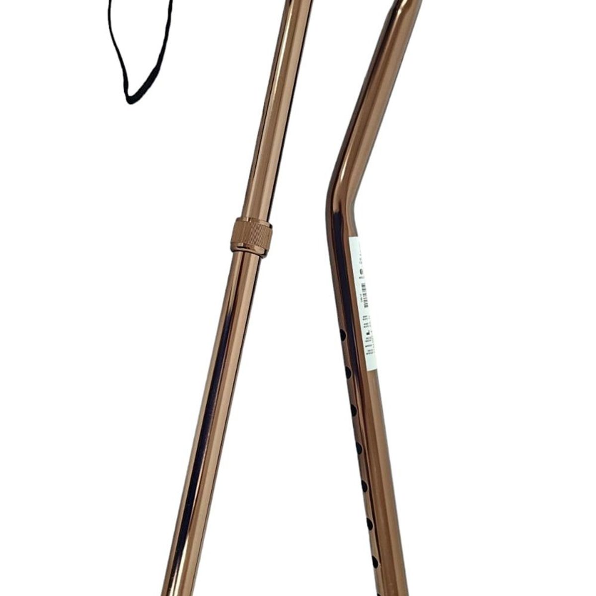 KONFORT PLUS - BASTON DE UN APOYO CUELLO DE CISNE EN ALUMINIO  BRONCE