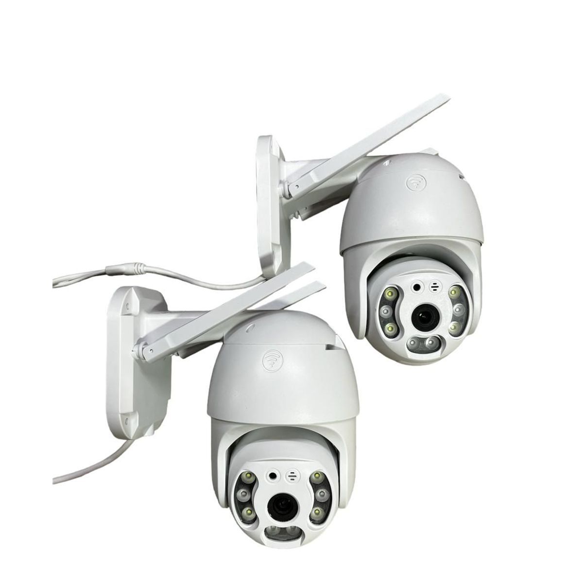 AWEI - Combo 2 Cámara Ptz Robótica Ip Wifi 2mp 1080hd Exterior 360°